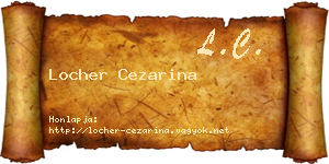 Locher Cezarina névjegykártya
